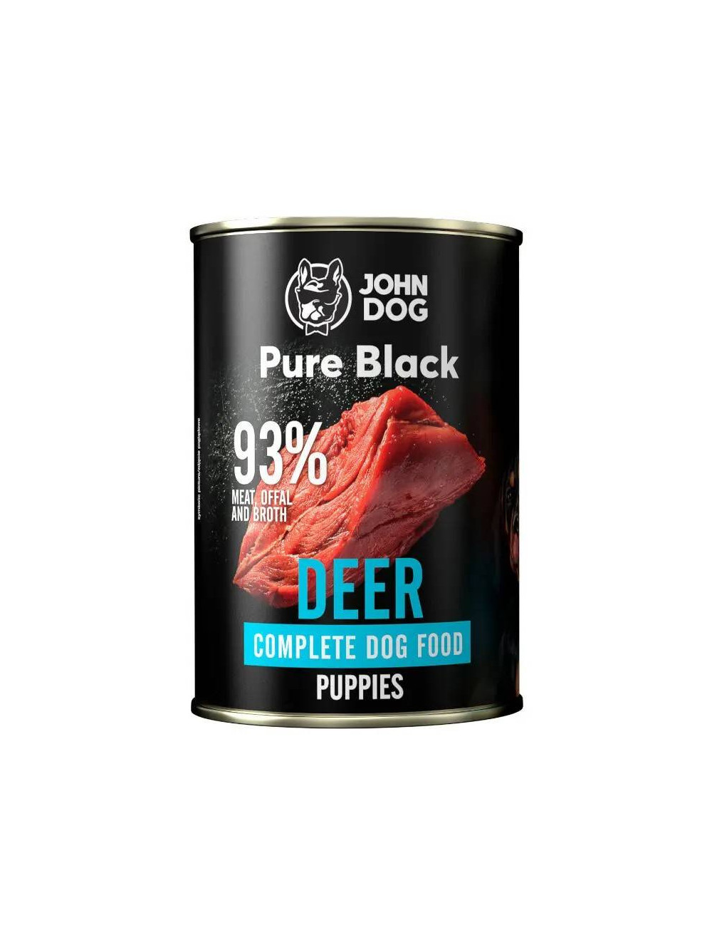 JOHN DOG Karma Mokra Dla Psa Pure Black Junior Jeleń 400g