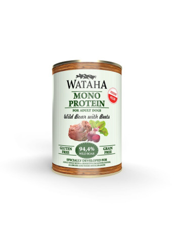 WATAHA Mono Protein Adult Dog 94,4% Dzik z Burakami 400G
