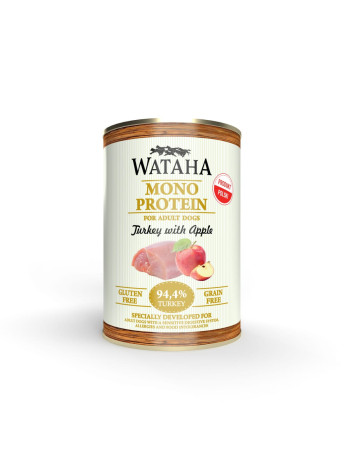 WATAHA Mono Protein Adult Dog 94,4% Indyk z Jabłkiem 400G