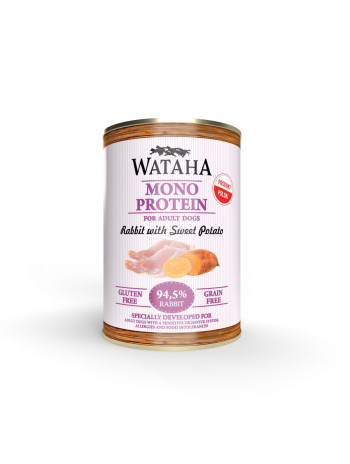 WATAHA Mono Protein Adult Dog 94,4% Królik z Batatami 400G