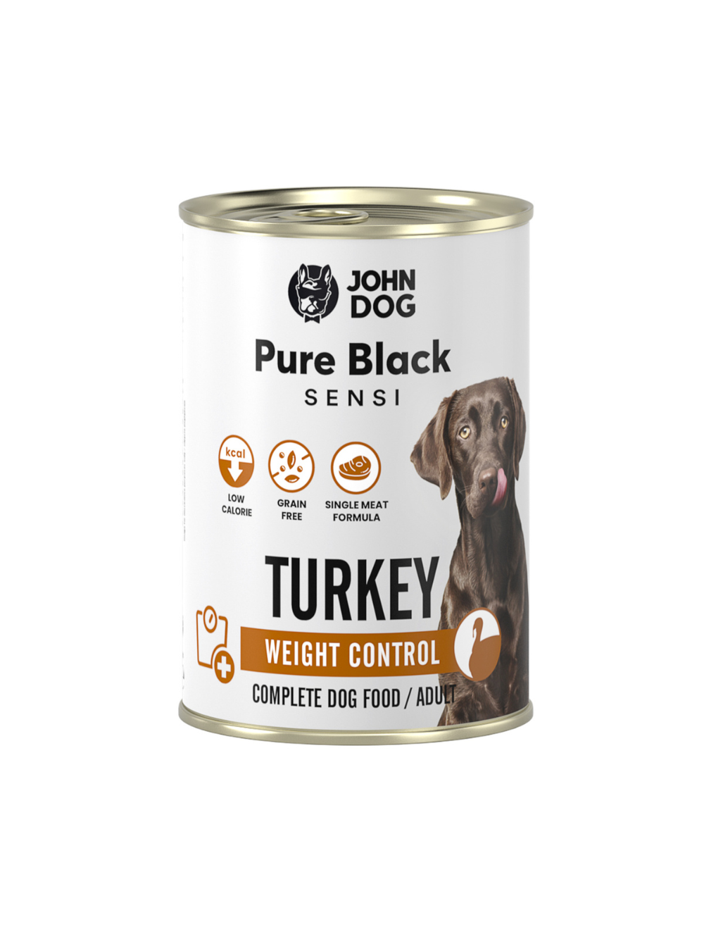 JOHN DOG Karma Mokra Pure Black Sensi Weight Control Indyk 400g